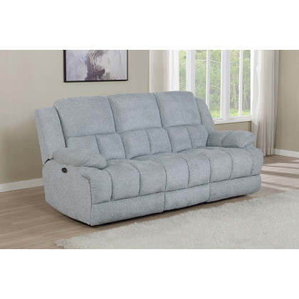 Coaster Waterbury Upholstered Motion Sofa - Gray