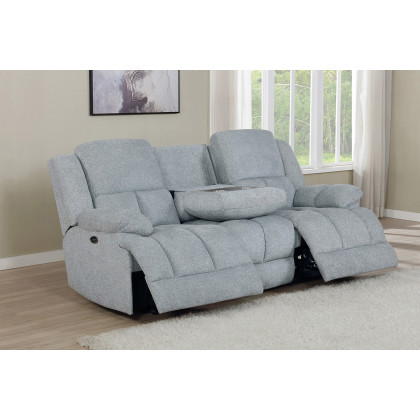 Coaster Waterbury Upholstered Motion Sofa - Gray