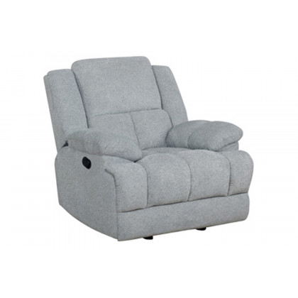 Coaster Waterbury Upholstered Glider Recliner - Gray