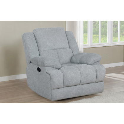 Coaster Waterbury Upholstered Glider Recliner - Gray