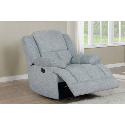 Coaster Waterbury Upholstered Glider Recliner - Gray