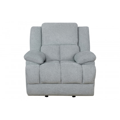 Coaster Waterbury Upholstered Power Glider Recliner - Gray