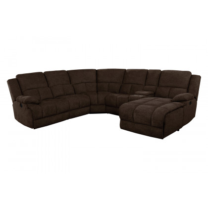 Coaster Belize 6-Piece Pillow Top Arm Motion Sectional - Brown