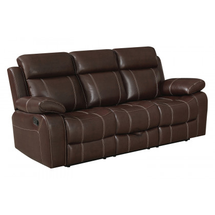 Coaster Myleene Motion Sofa with Drop-Down Table - Chestnut