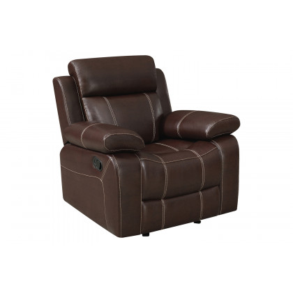 Coaster Myleene Motion Sofa with Drop-Down Table - Chestnut
