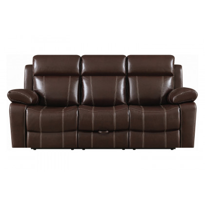 Coaster Myleene Motion Sofa with Drop-Down Table - Chestnut