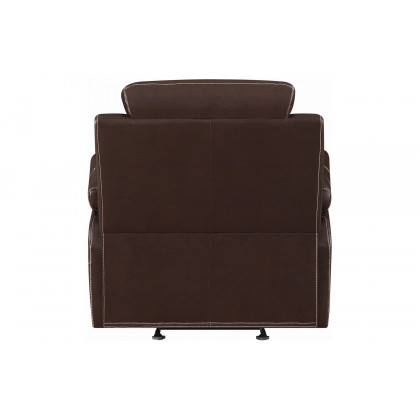 Coaster Myleene Pillow Top Arm Glider Recliner - Chestnut