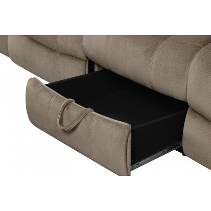 Coaster Myleene Motion Sofa with Drop-Down Table - Mocha