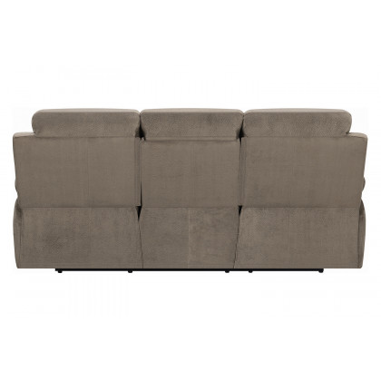 Coaster Myleene Motion Sofa with Drop-Down Table - Mocha