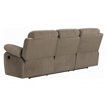 Coaster Myleene Motion Sofa with Drop-Down Table - Mocha