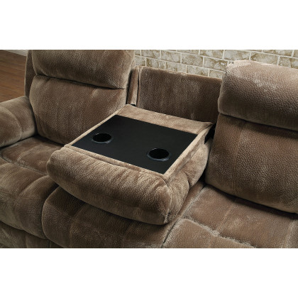 Coaster Myleene Motion Sofa with Drop-Down Table - Mocha