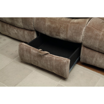 Coaster Myleene Motion Sofa with Drop-Down Table - Mocha
