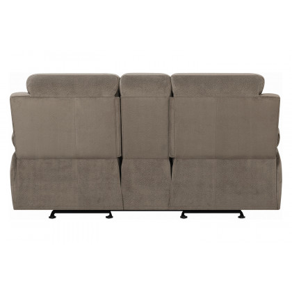 Coaster Myleene Glider Loveseat with Console - Mocha