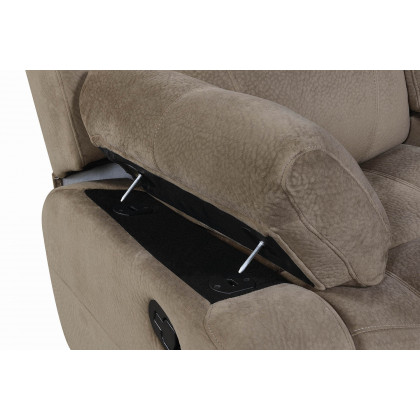 Coaster Myleene Glider Loveseat with Console - Mocha