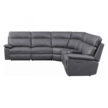 Coaster Albany 6-Piece Power Sectional - Gray