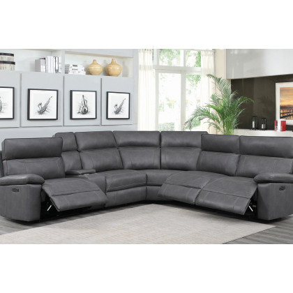 Coaster Albany 6-Piece Power Sectional - Gray