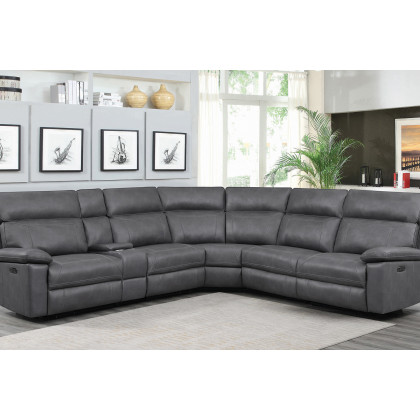 Coaster Albany 6-Piece Power Sectional - Gray