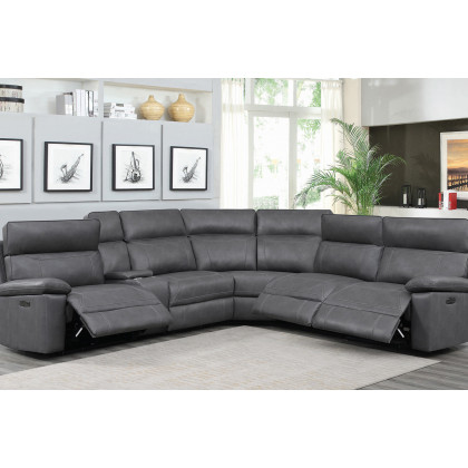 Coaster Albany 6-Piece Power Sectional - Gray