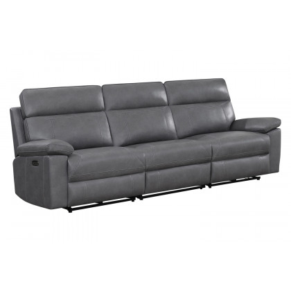 Coaster Albany Upholstered Power Reclining Seat And Power Headrest Sofa - Gray