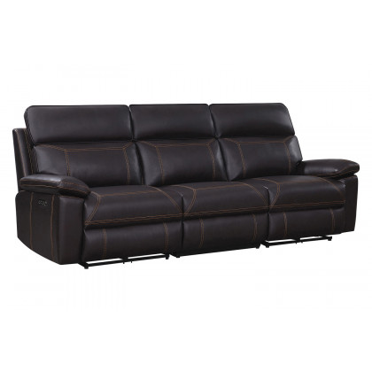 Coaster Albany Upholstered Power Reclining Seat And Power Headrest Sofa - Brown