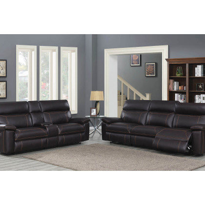 Coaster Albany Upholstered Power Reclining Seat And Power Headrest Sofa - Brown