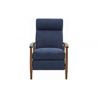 Coaster Upholstered Push-Back Recliner - Navy Blue