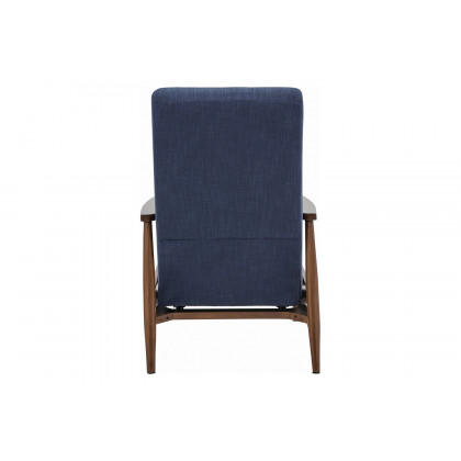 Coaster Upholstered Push-Back Recliner - Navy Blue