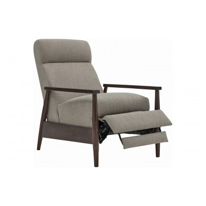 Coaster Upholstered Push-Back Recliner - Cream