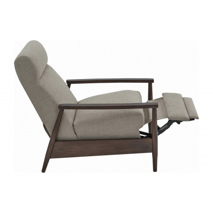 Coaster Upholstered Push-Back Recliner - Cream