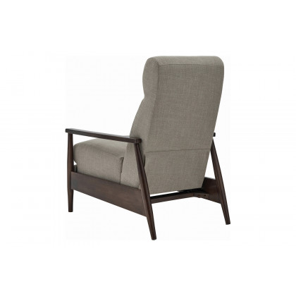 Coaster Upholstered Push-Back Recliner - Cream
