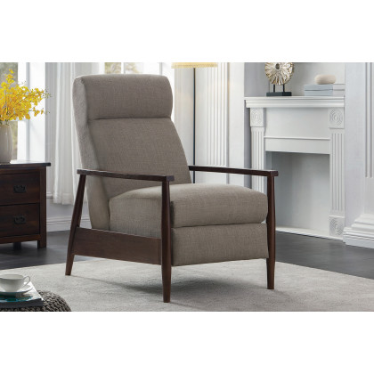 Coaster Upholstered Push-Back Recliner - Cream