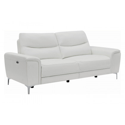 Coaster - Largo Upholstered Power Sofa in White