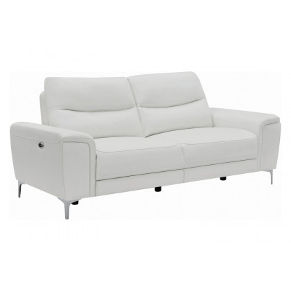 Coaster - Largo Upholstered Power Sofa in White