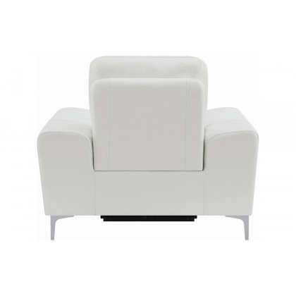 Coaster - Largo Upholstered Power Recliner in White