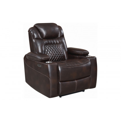 Coaster Korbach Upholstered Power Sofa - Espresso
