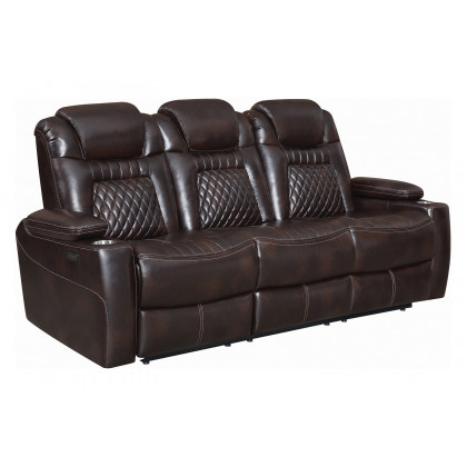 Coaster Korbach Upholstered Power Sofa - Espresso