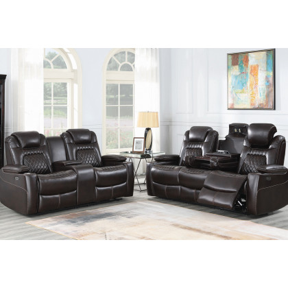 Coaster Korbach Upholstered Power Sofa - Espresso