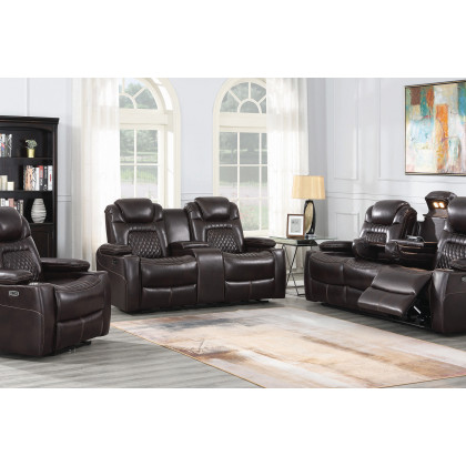 Coaster Korbach Upholstered Power Sofa - Espresso