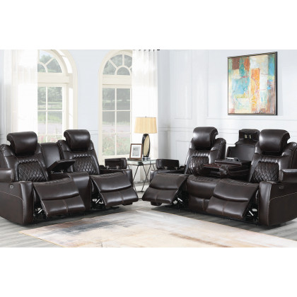 Coaster Korbach Upholstered Power Sofa - Espresso