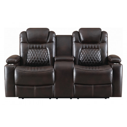 Coaster Korbach Upholstered Power Loveseat - Espresso