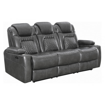 Coaster Korbach Upholstered Power Sofa - Charcoal