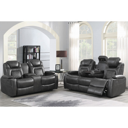 Coaster Korbach Upholstered Power Sofa - Charcoal