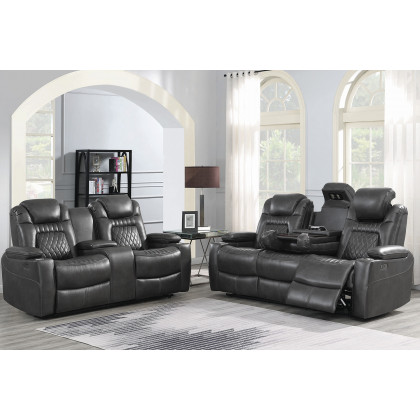 Coaster Korbach Upholstered Power Sofa - Charcoal