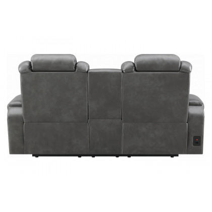 Coaster Korbach Upholstered Power Loveseat - Charcoal