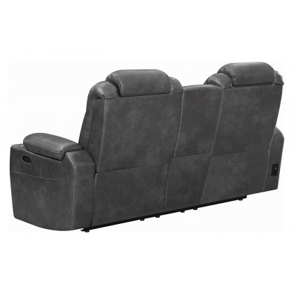 Coaster Korbach Upholstered Power Loveseat - Charcoal