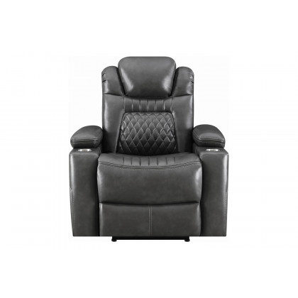 Coaster Korbach Upholstered Power Recliner - Charcoal