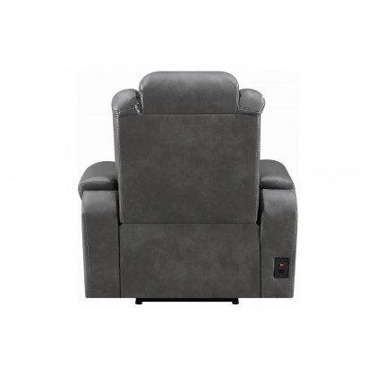Coaster Korbach Upholstered Power Recliner - Charcoal