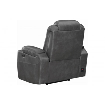 Coaster Korbach Upholstered Power Recliner - Charcoal
