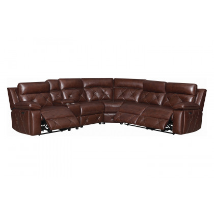 Coaster - Chester 6-Piece Power Sectional in Chocolate