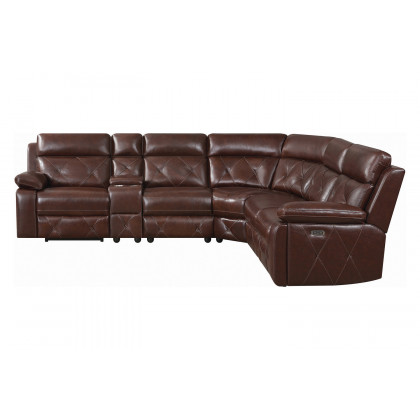 Coaster - Chester 6-Piece Power Sectional in Chocolate